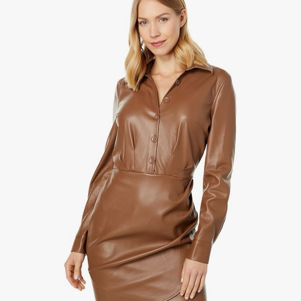 NWT Heartloom Charlize Faux Leather Dress